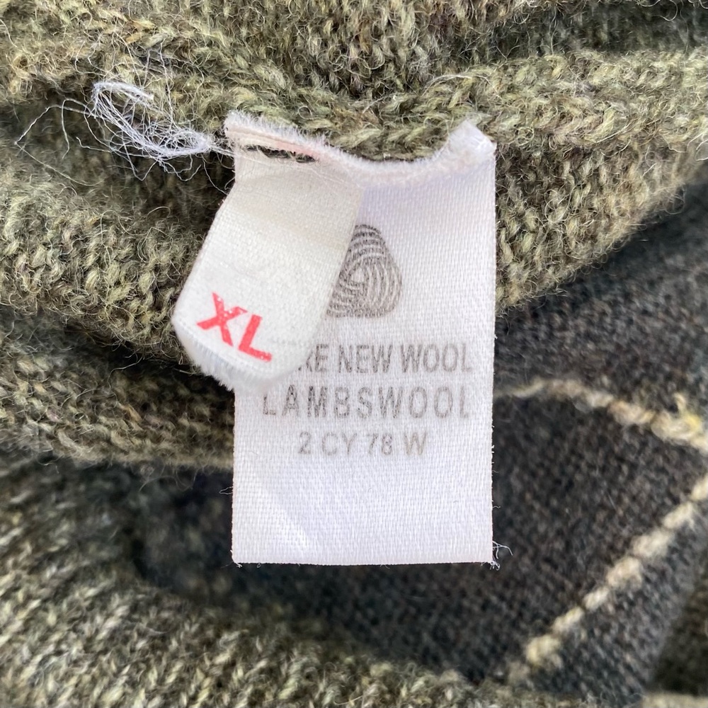 Blarney Woollen Mills Wool Sweater Green Argyle Lambswool Men’s XL Irish - Picture 7 of 7